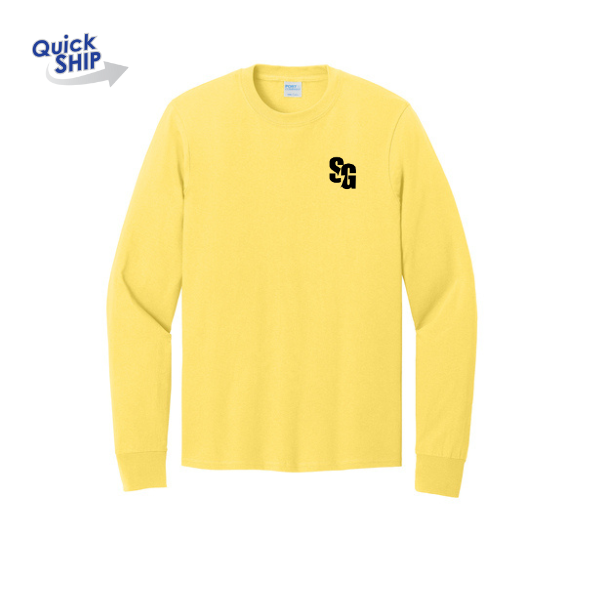 Unisex Long Sleeve Crew T-Shirts - Yellow