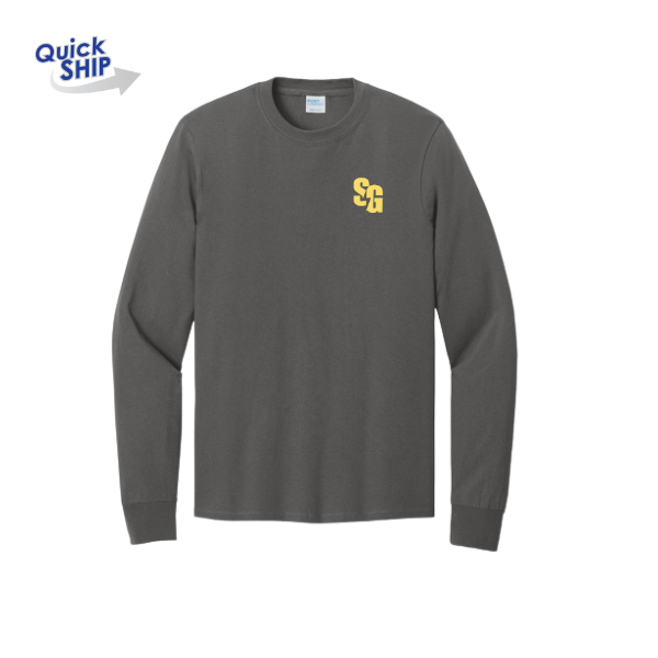 Unisex Long Sleeve Crew T-Shirts - Charcoal