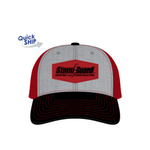 Richardson 112 Heather Gray, Red & Black Trucker Hat w/ Patch