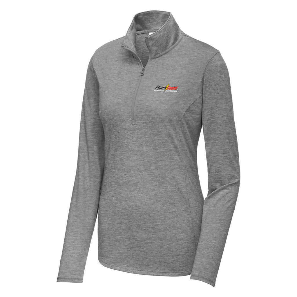 Ladies SG Sport-Tek Tri-Blend Wicking 1/4 Zip Pullover