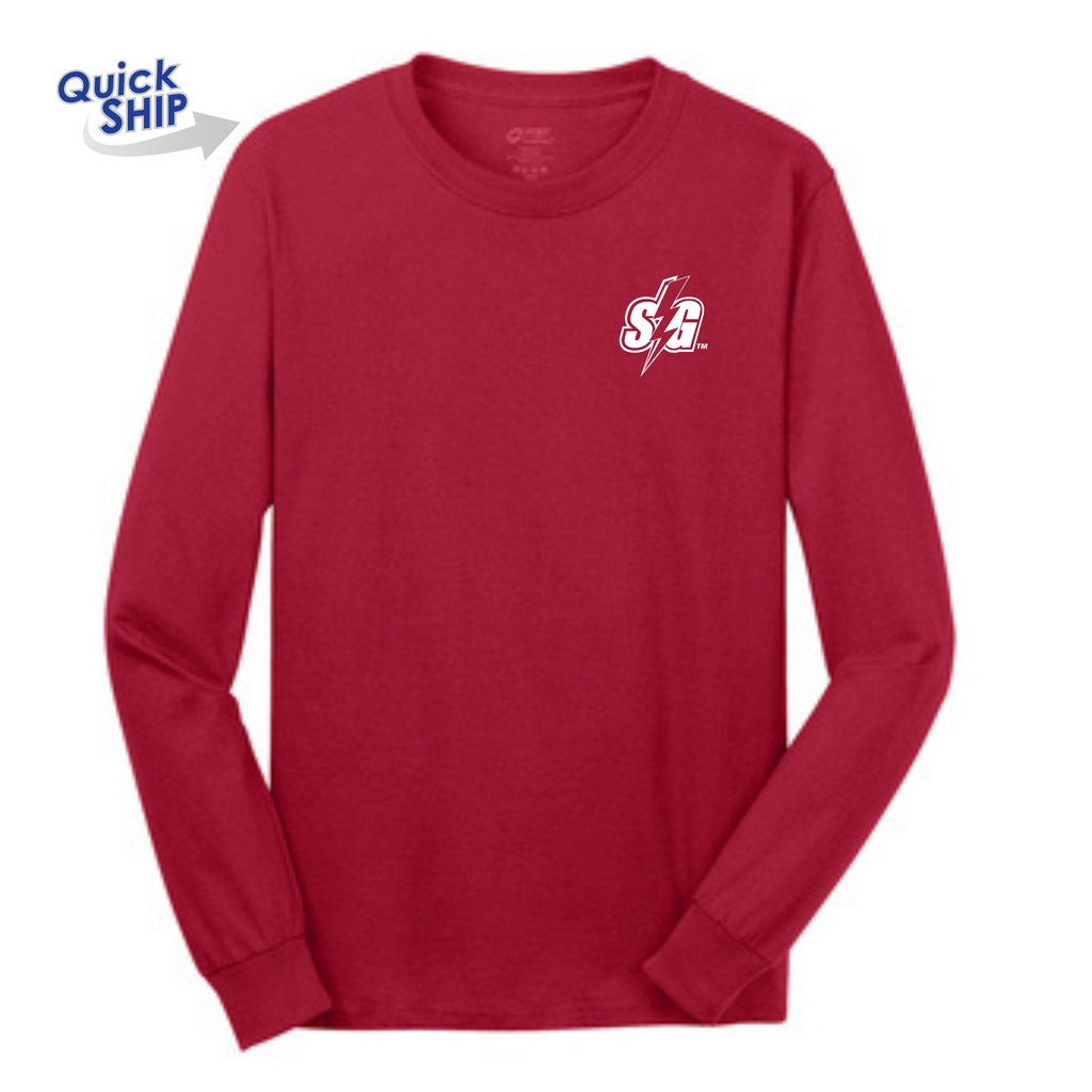 Long Sleeve Crew T-Shirts - Red