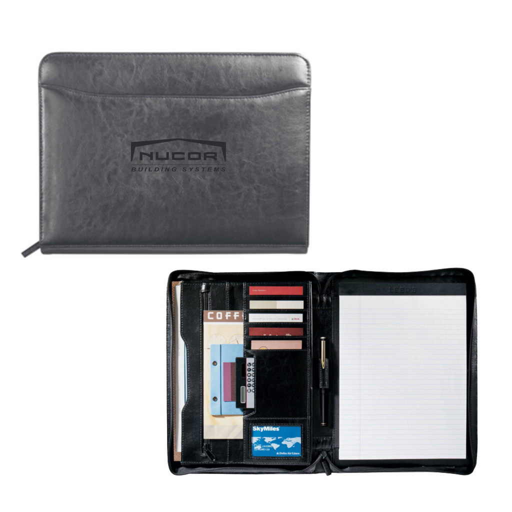 Nucor Zippered Padfolio