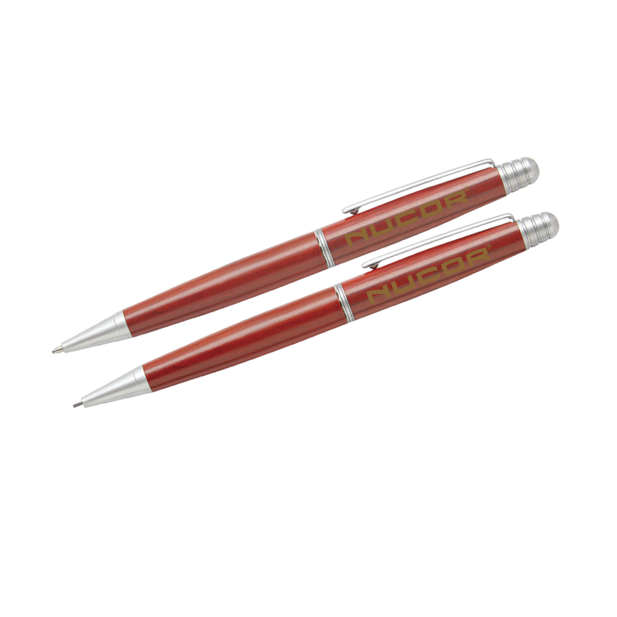 Nucor Pen Set with Wooden Box (Ballpoint Pen & Lead Pencil)